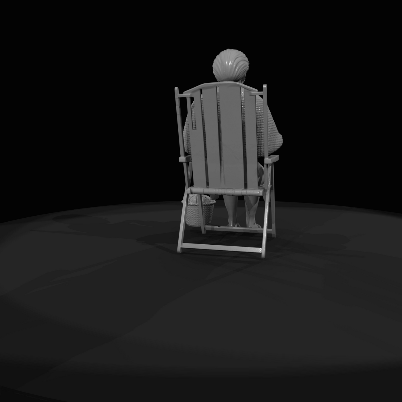 Black Friday Shopper Figure (estimated) — knitting a