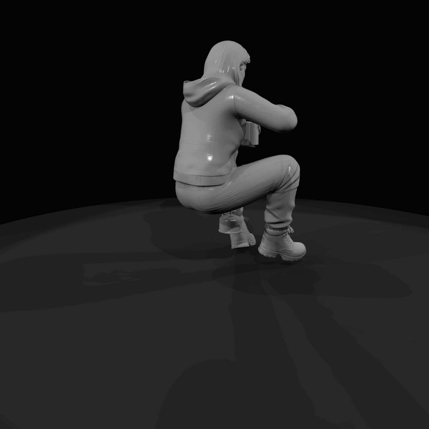 Black Friday Shopper Figure (estimated) — canned
