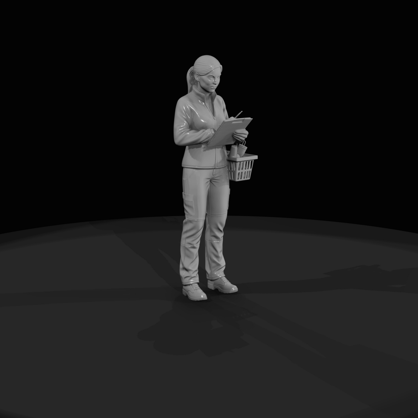 Black Friday Shopper Figure (estimated) — Clipboard