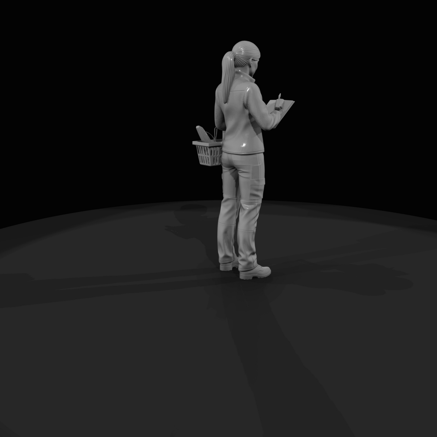 Black Friday Shopper Figure (estimated) — Clipboard