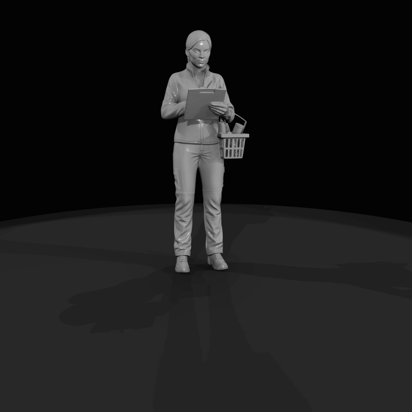 Black Friday Shopper Figure (estimated) — Clipboard