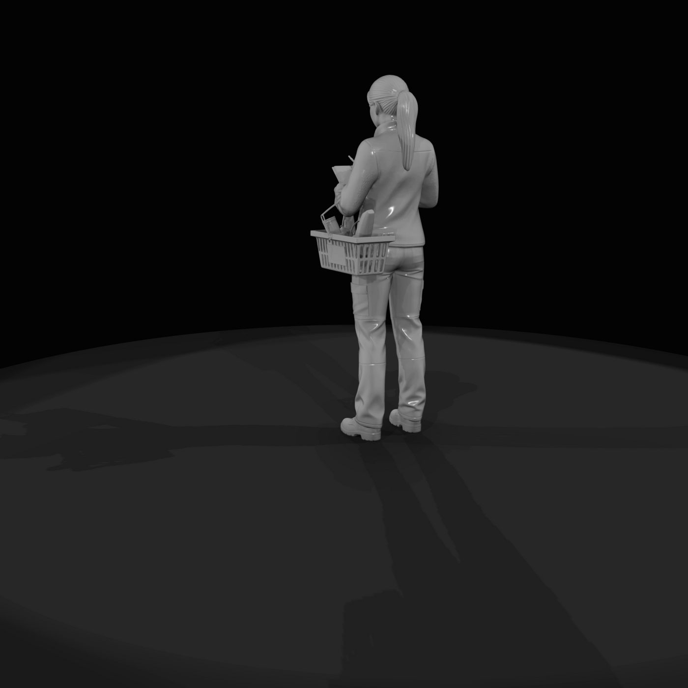 Black Friday Shopper Figure (estimated) — Clipboard