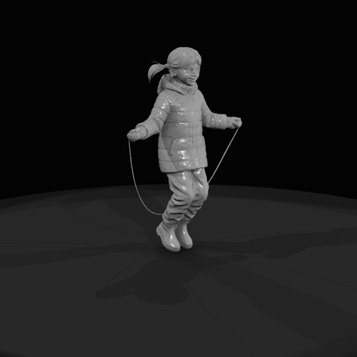 Black Friday Shopper Figure (estimated) — Young Girl With
