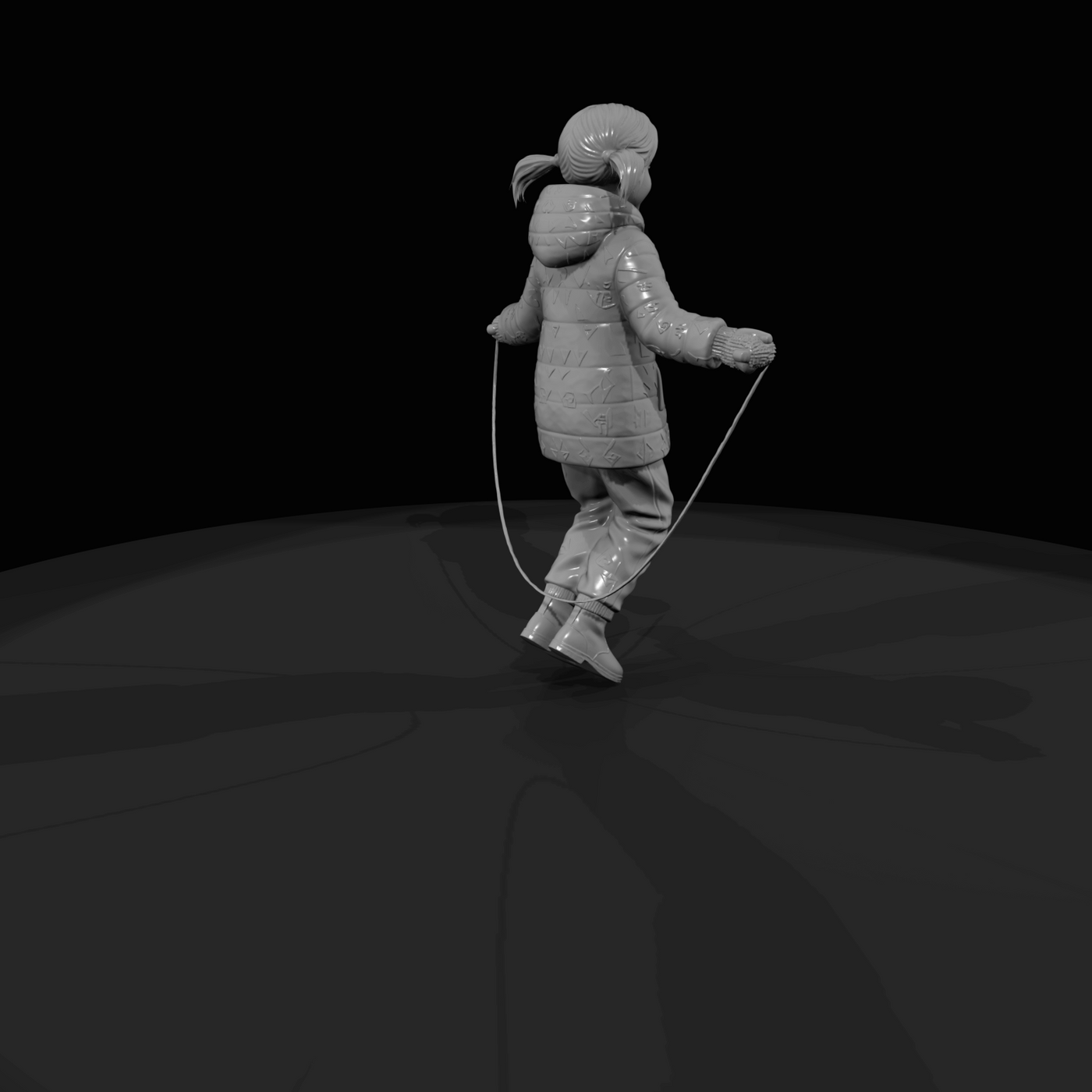 Black Friday Shopper Figure (estimated) — Young Girl With