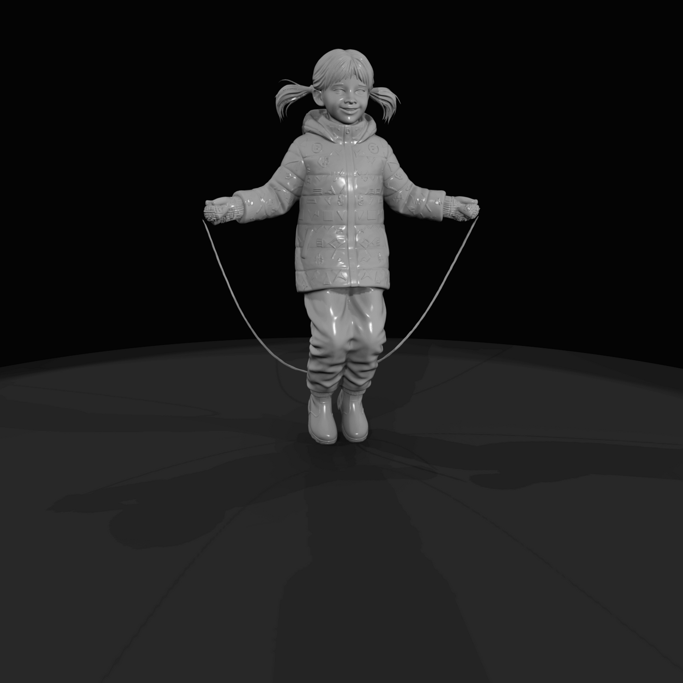 Black Friday Shopper Figure (estimated) — Young Girl With