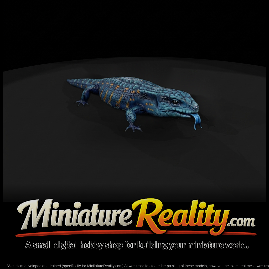 Blue-Tongued Skink Miniature — Lizard Figure