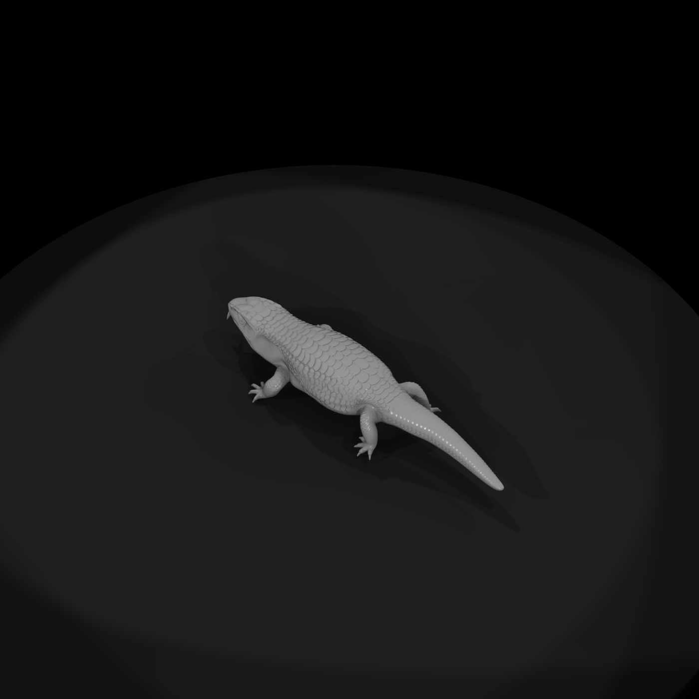 Blue-Tongued Skink Miniature — Lizard Figure
