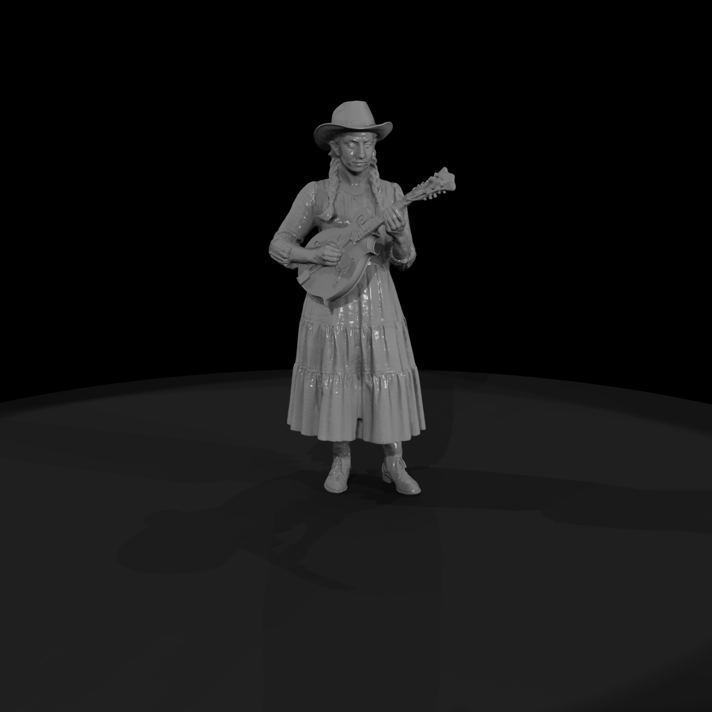 Bluegrass Band mandolin 3d mode