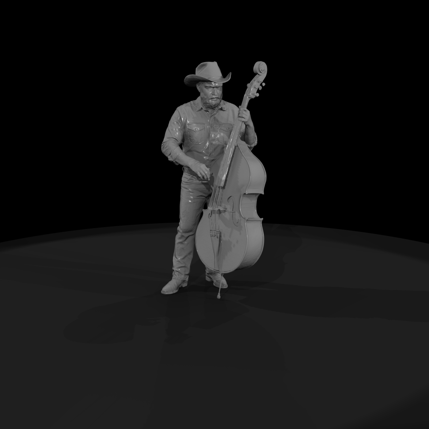 Bluegrass Band upright bass 3d