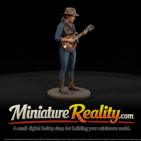 Bluegrass Band Mandolin miniature, three-quarter view