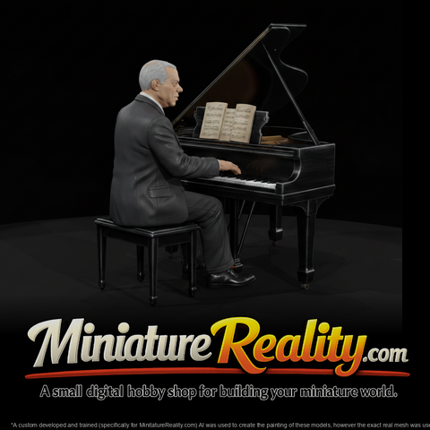 Big Band Piano miniature, three-quarter view