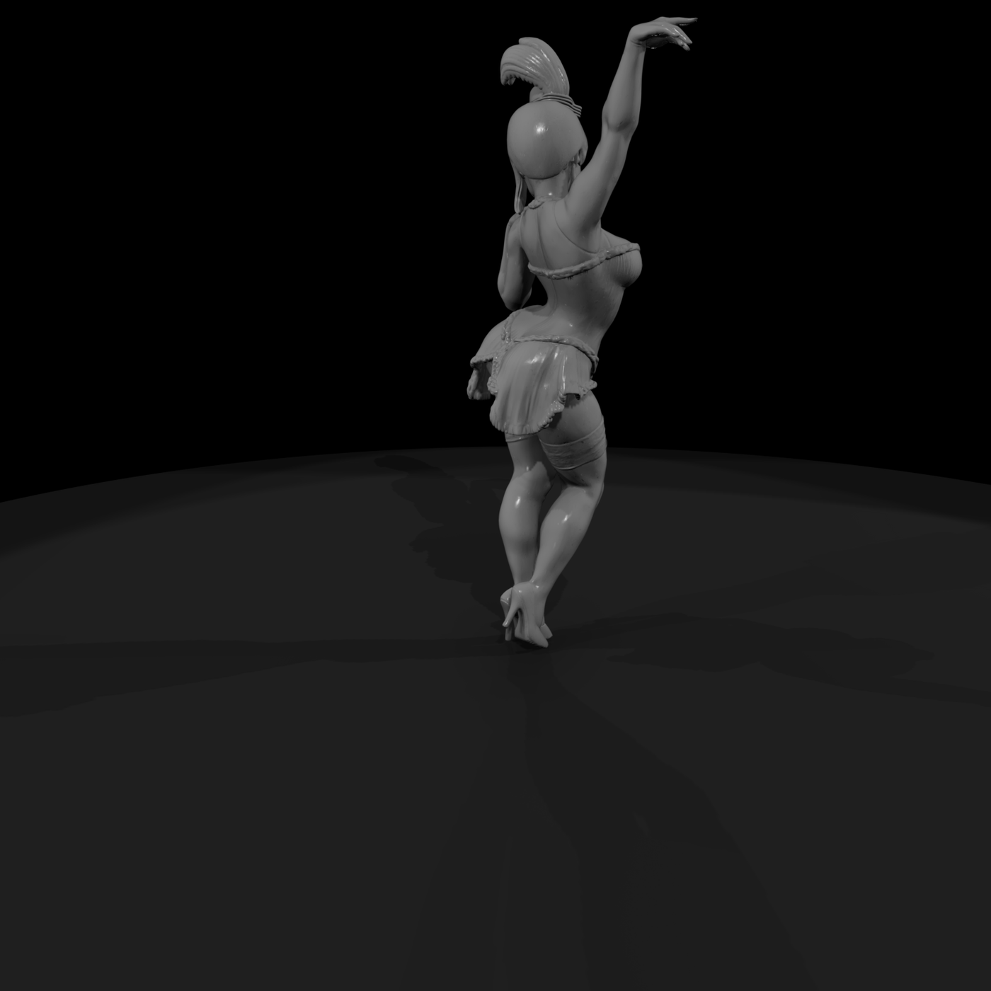 Burlesque Dancer With Top Hat