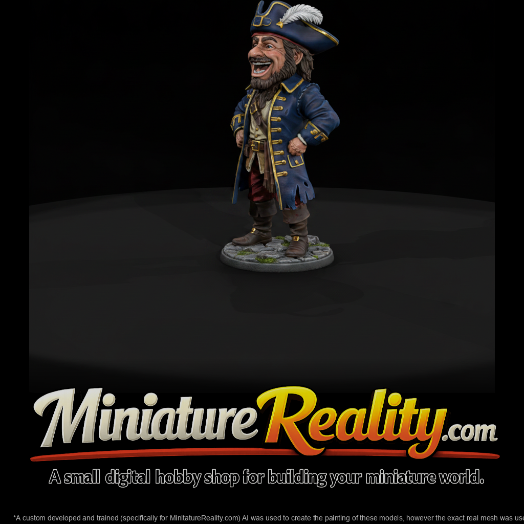 Grinning Pirate Captain Mascot