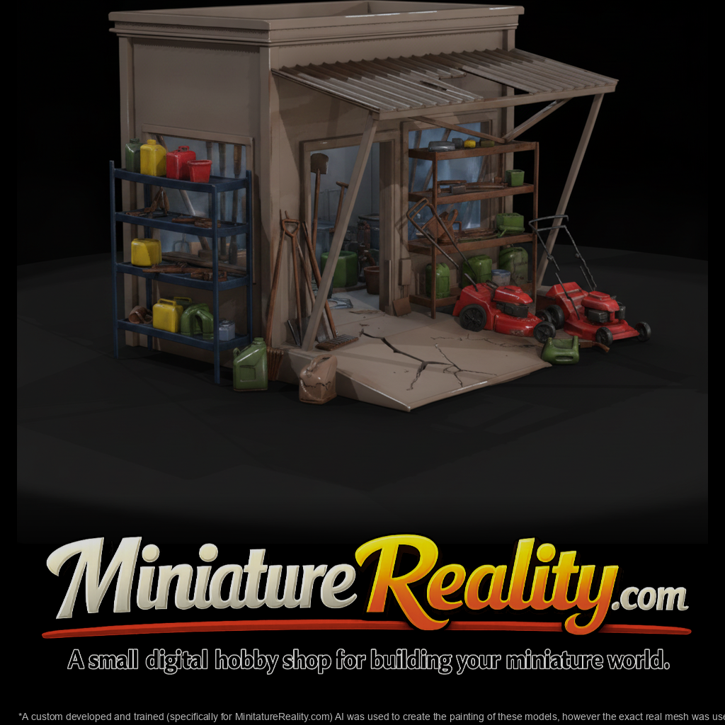 Lawn and Garden Shop Corner Scene