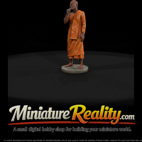 Buddhist Monk Speaking at a Microphone — thumbnail 2