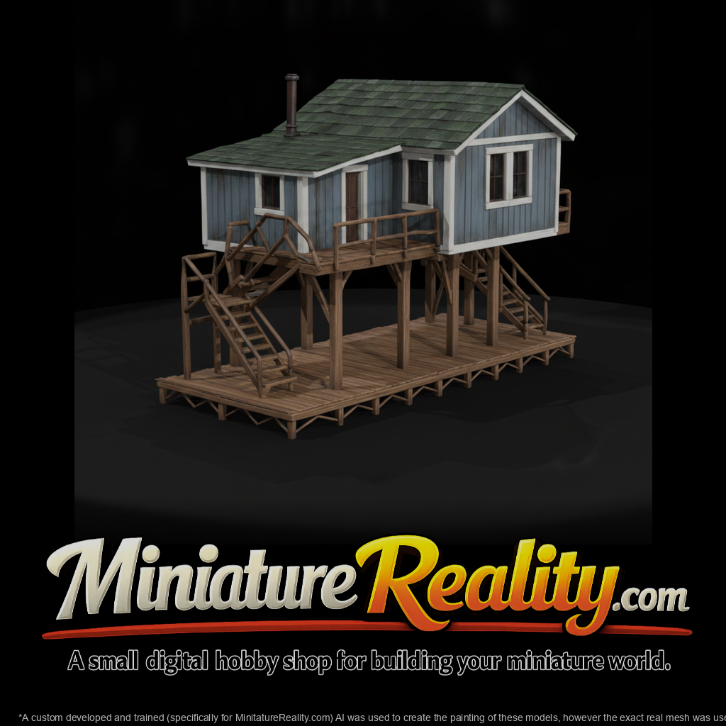 Stilt Cabin on Timber Pier Deck