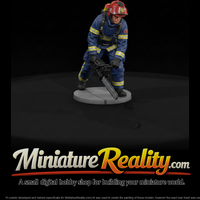 Modern Firefighter with Roof Vent Saw — thumbnail 2