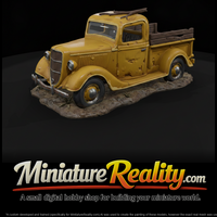 Weathered 1930s Yellow Farm Pickup — thumbnail 2