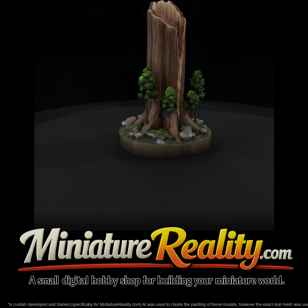 Broken Tree Stump with Saplings