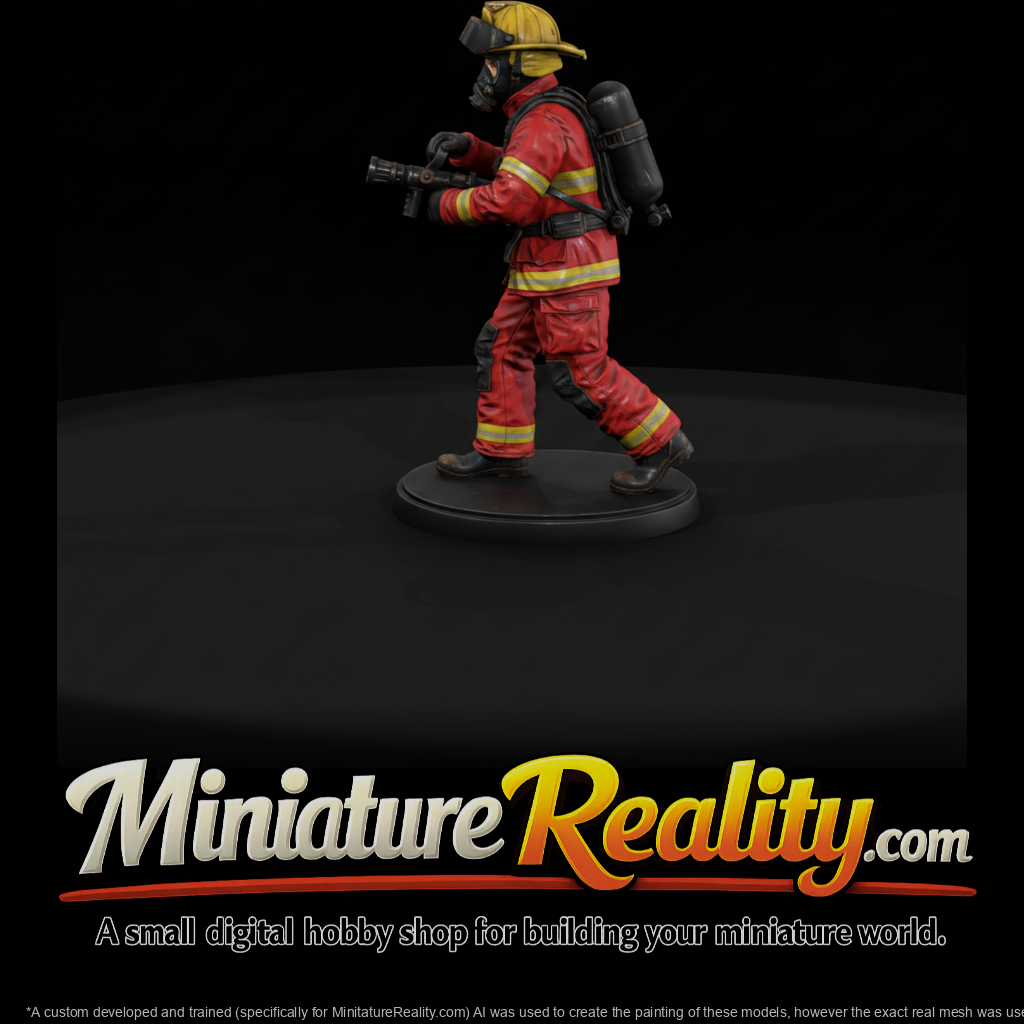 1980s Firefighter on the Nozzle