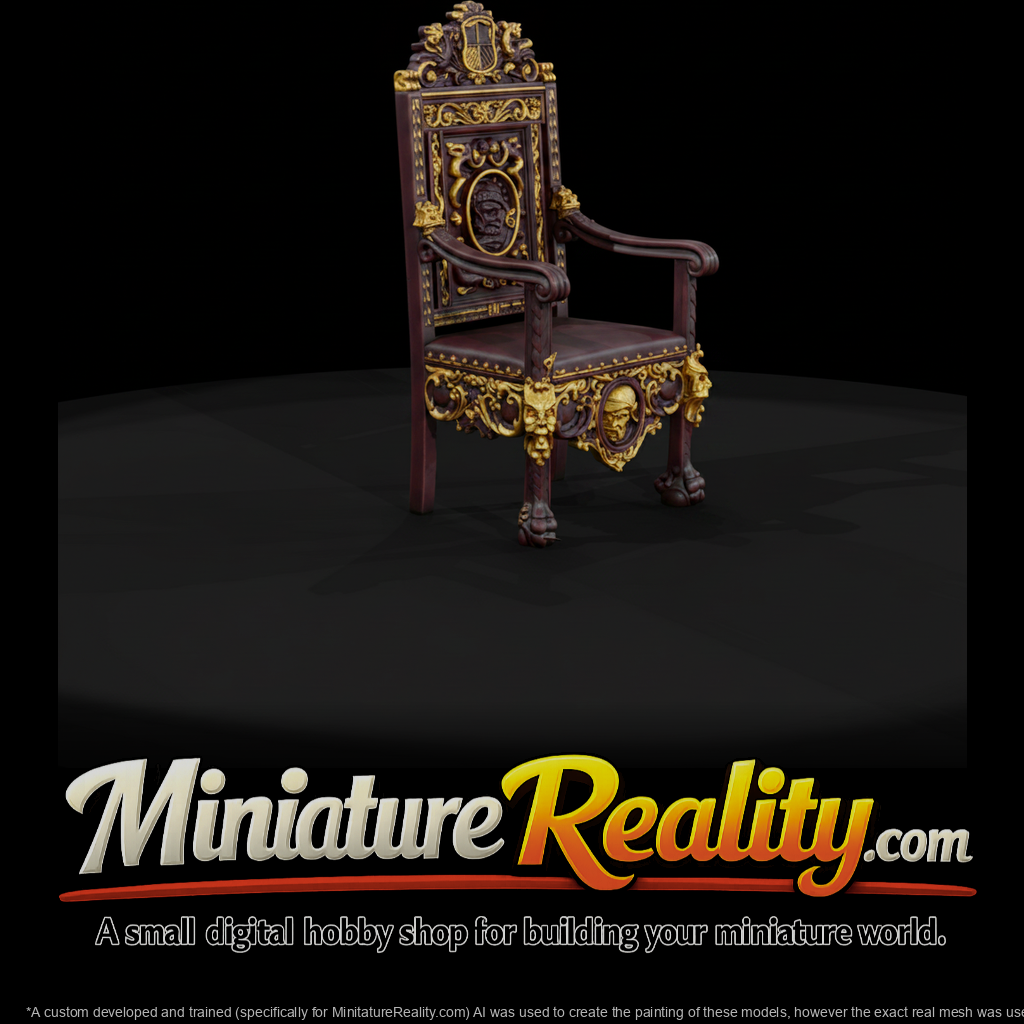 Ornate Carved Throne Chair