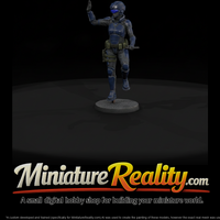 Futuristic Patrol Officer Signalling Halt — thumbnail 2