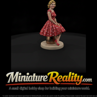 1950s Woman in a Polka-Dot Dress — thumbnail 2