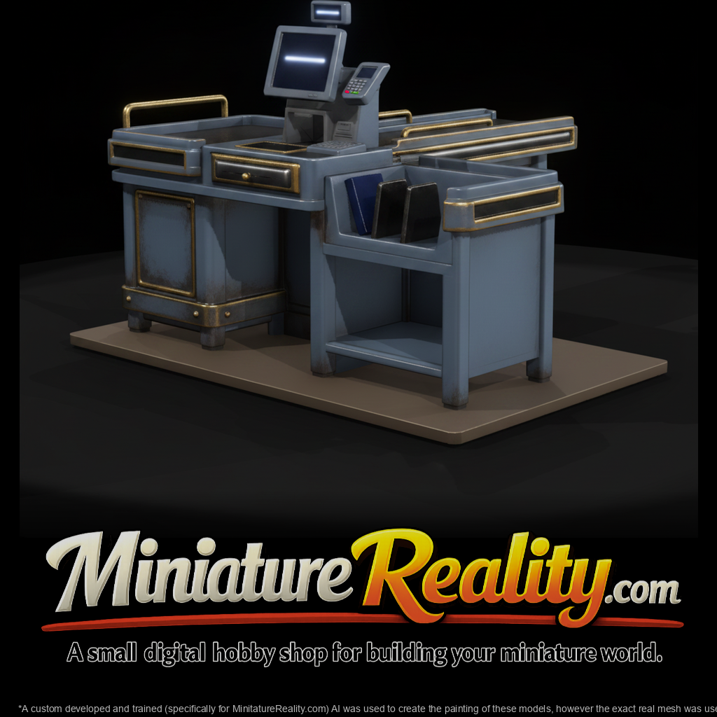 Retail Checkout Counter with Terminal