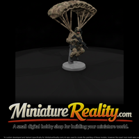 Paratrooper Under Canopy Ready to Land — thumbnail 2