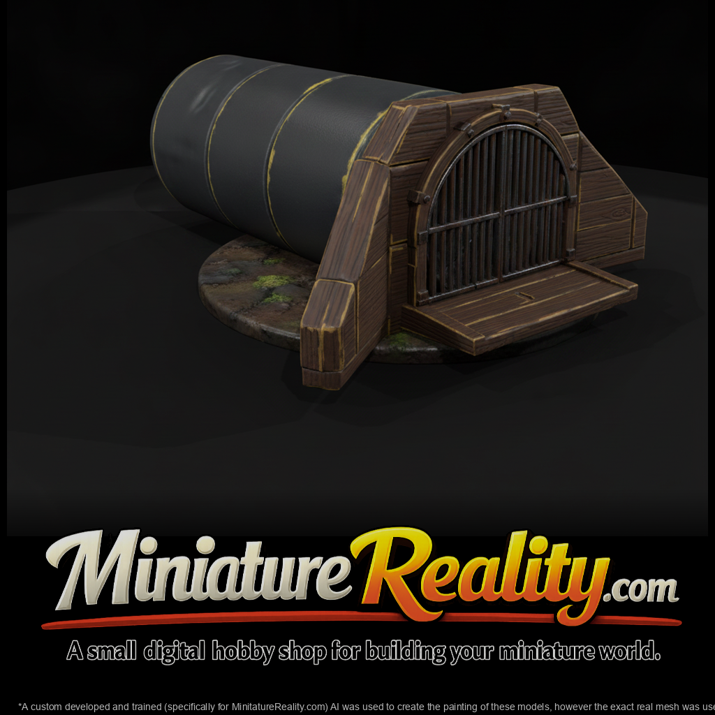 Barred Culvert Portal with Timber Headwall