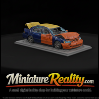 Crushed Sedan Wreck on Roadway Base — thumbnail 2