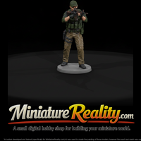 Tactical Police Officer Aiming Carbine — thumbnail 2