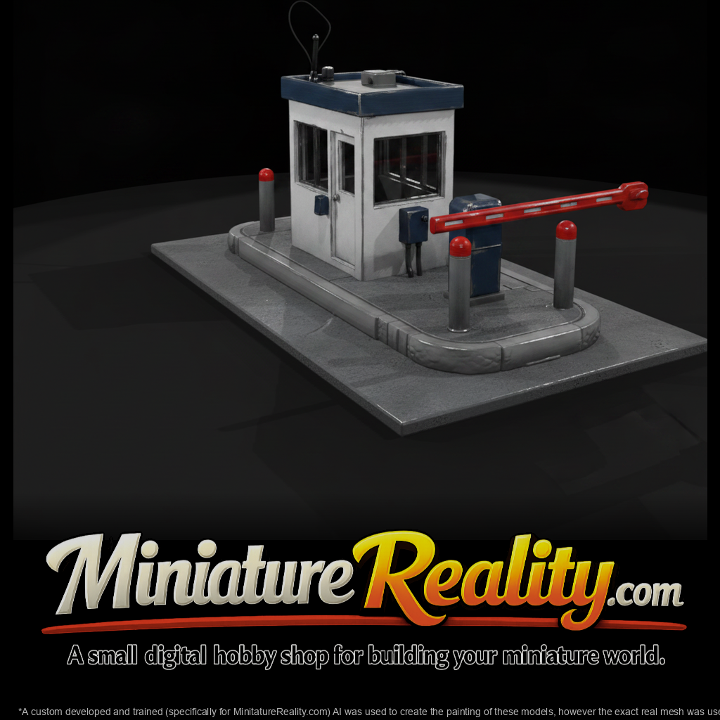 Toll Booth with Barrier Arm