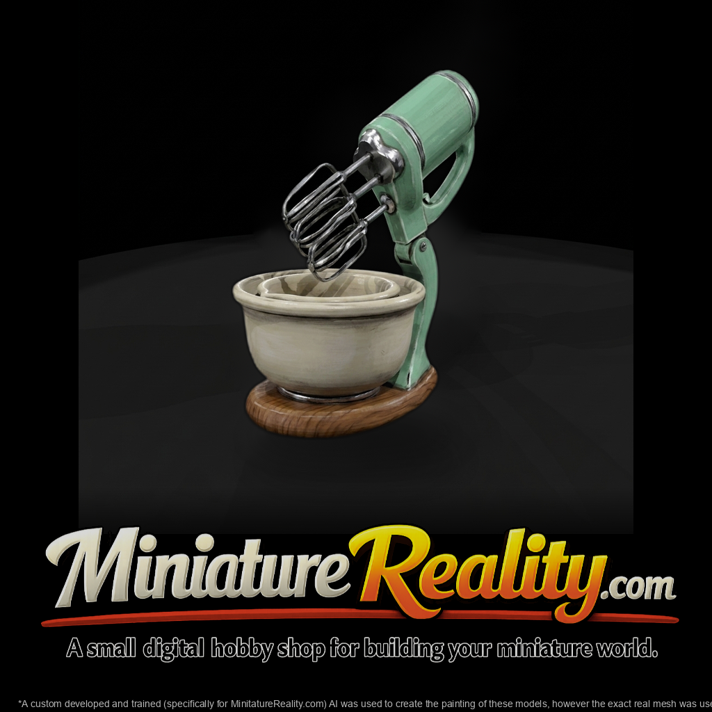 Low-Poly Kitchen Stand Mixer
