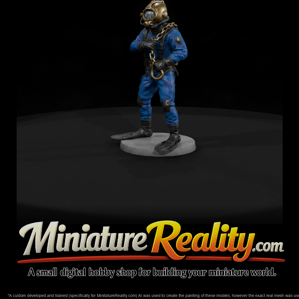 Hard-Hat Rigging Diver with Chain Hook