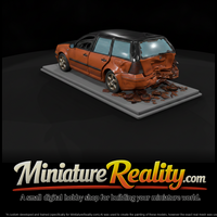 Wrecked Compact Wagon with Rear Impact — thumbnail 2