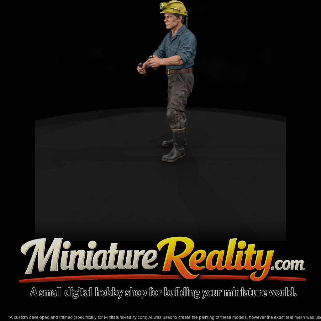 1950s Underground Miner with Helmet Lamp