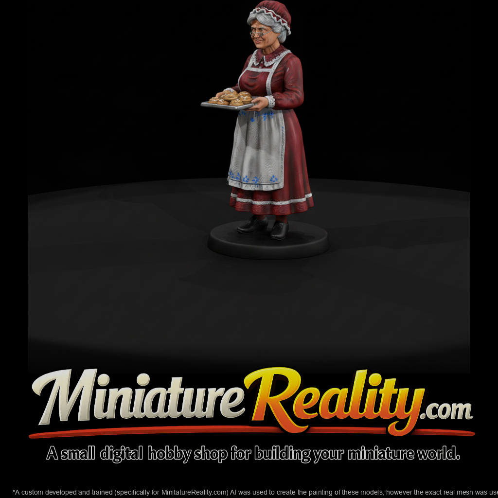 Mrs. Claus with Tray of Cookies