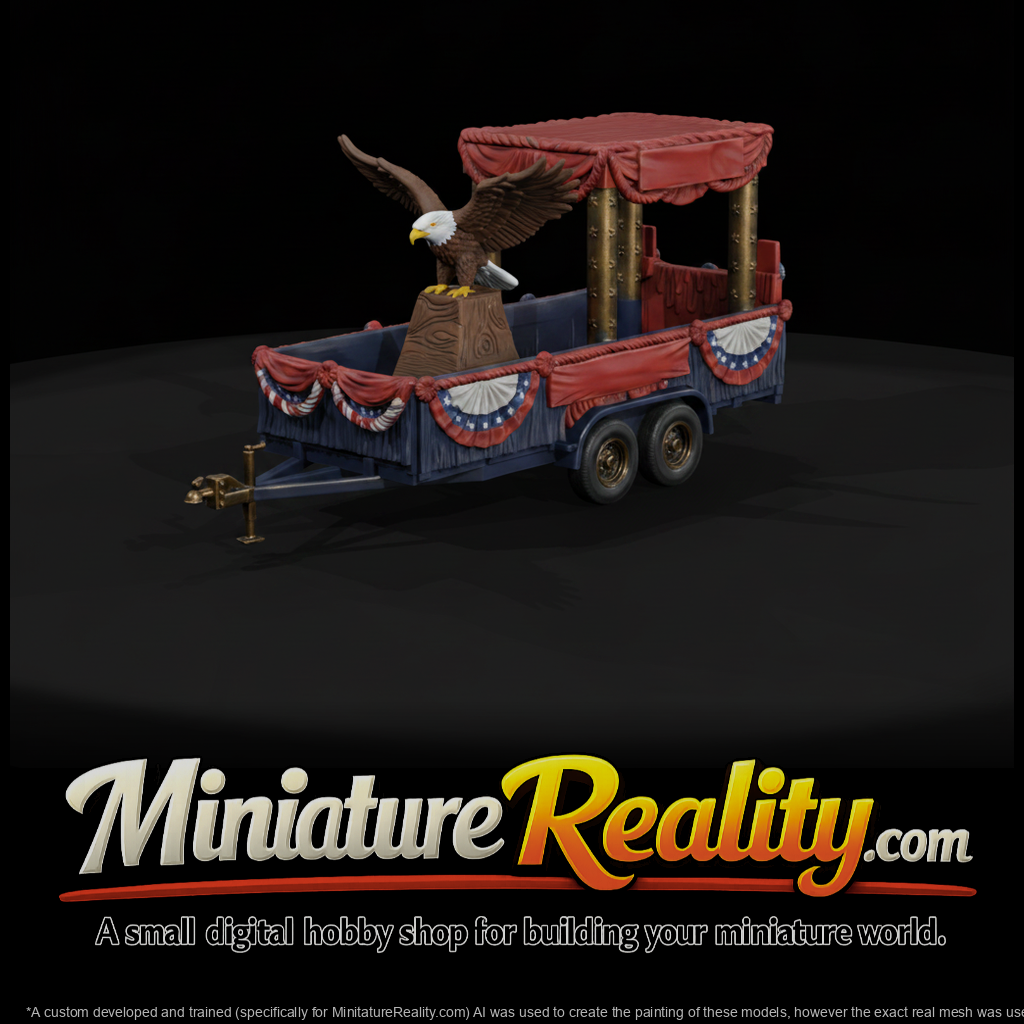 Patriotic Eagle Parade Float Trailer