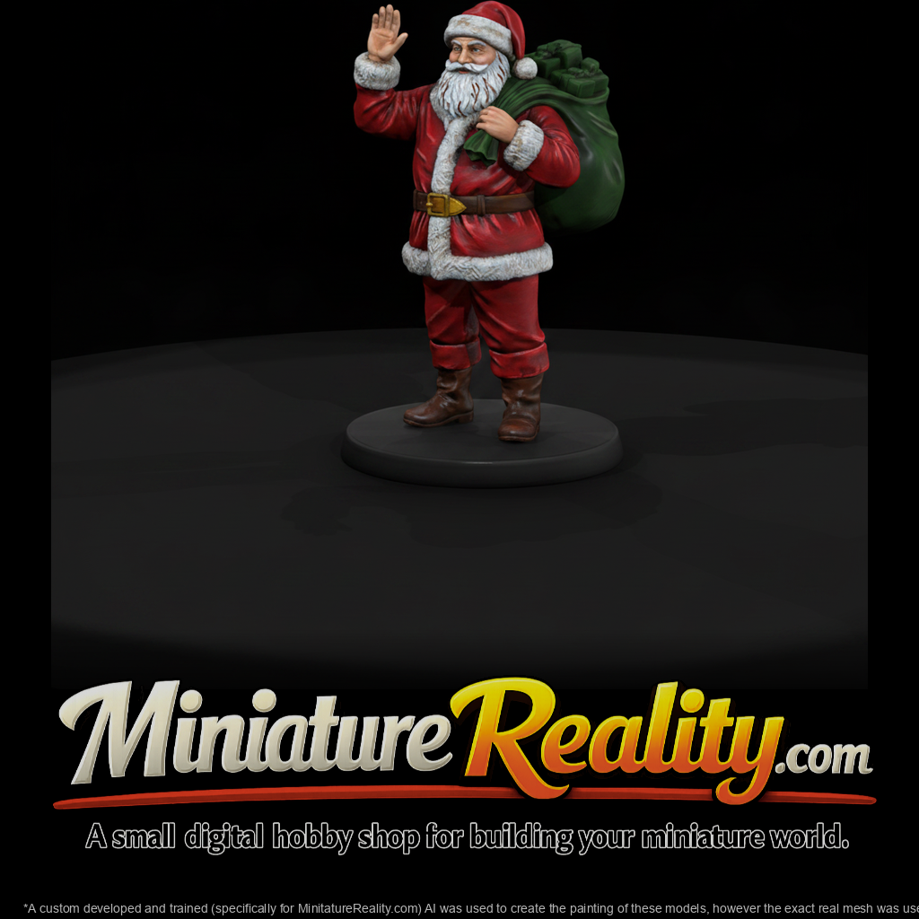 Waving Santa Claus with Toy Sack
