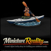 Sea Kayaker Paddling on Water Base — thumbnail 2