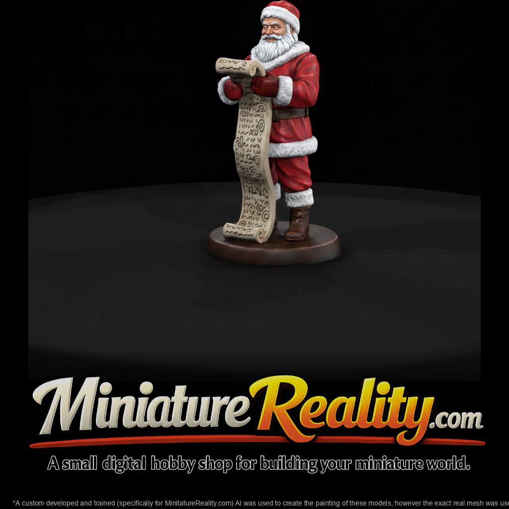 Santa Reading His List