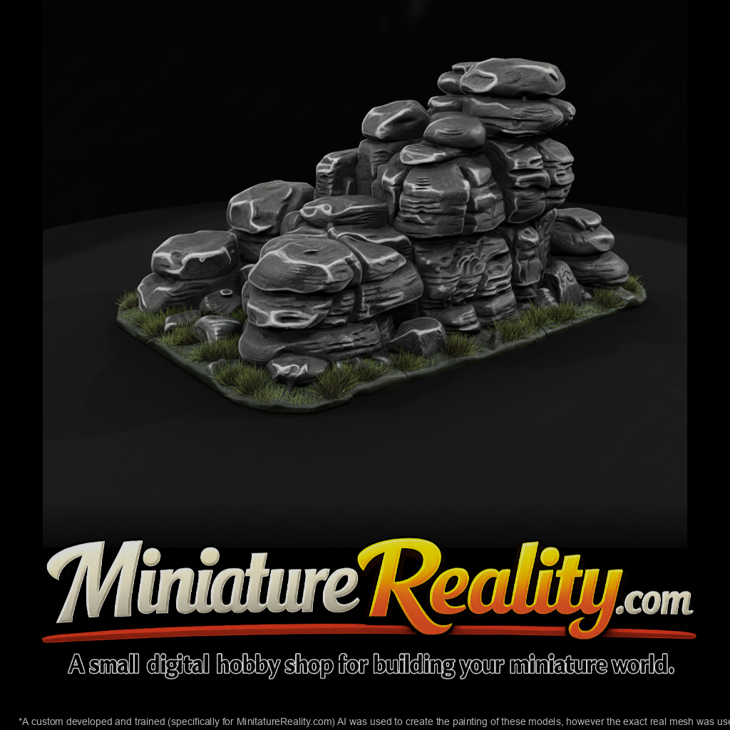 Layered Rock Outcrop Terrain Piece