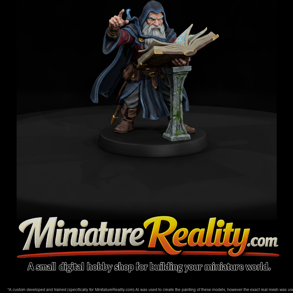 Gnome Wizard Casting from Spellbook