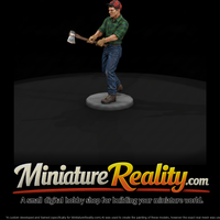 1950s Lumberjack Swinging an Axe — thumbnail 2