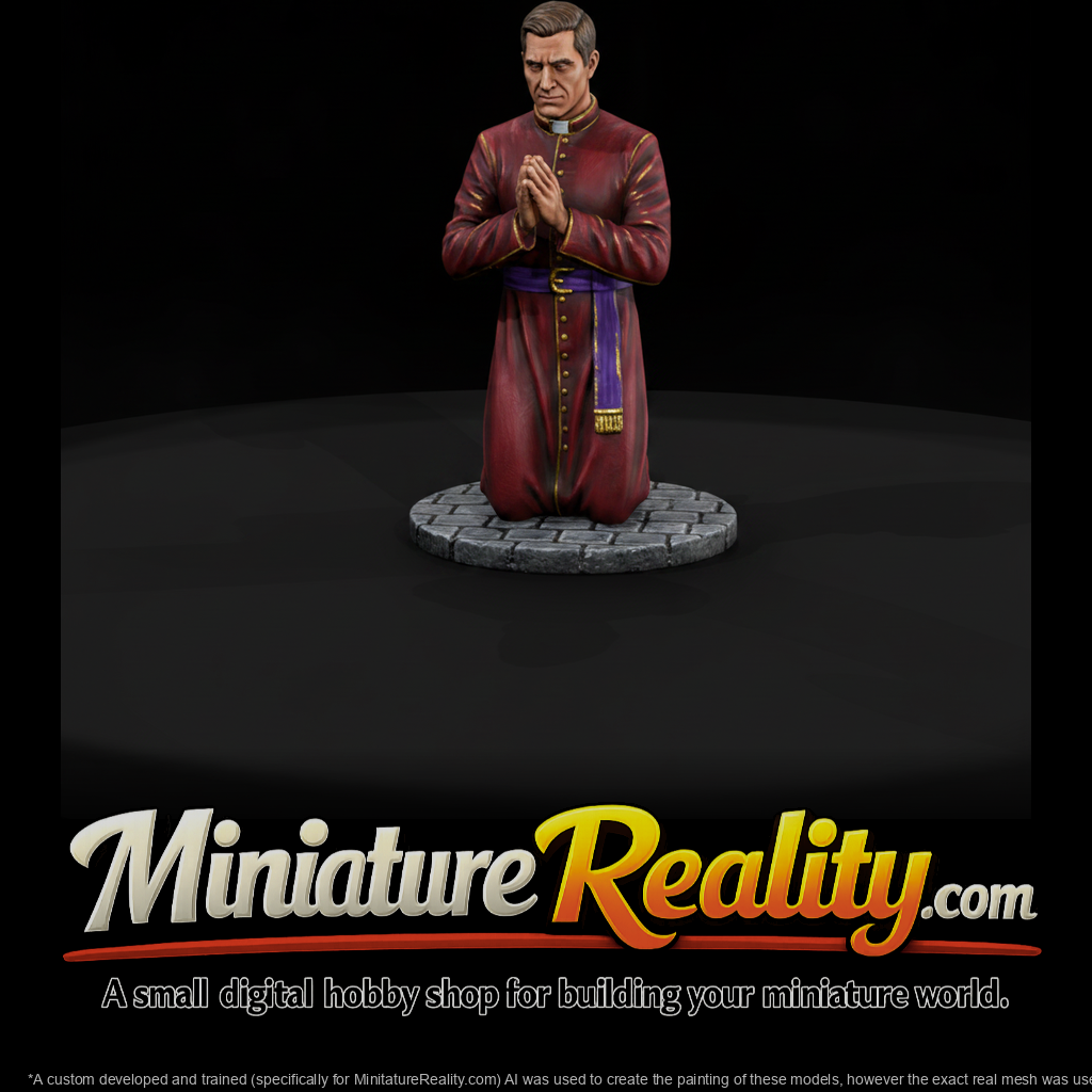 Kneeling Priest in Prayer