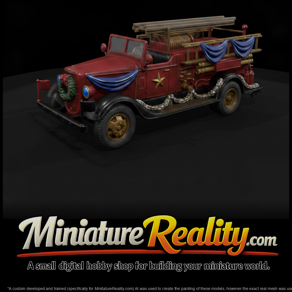 Decorated Vintage Parade Fire Engine