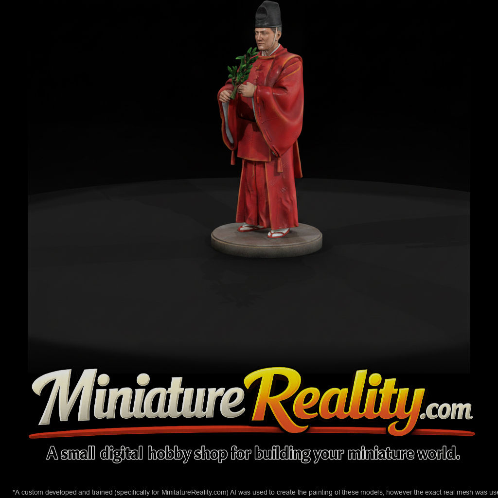 Shinto Priest in Ceremonial Robes