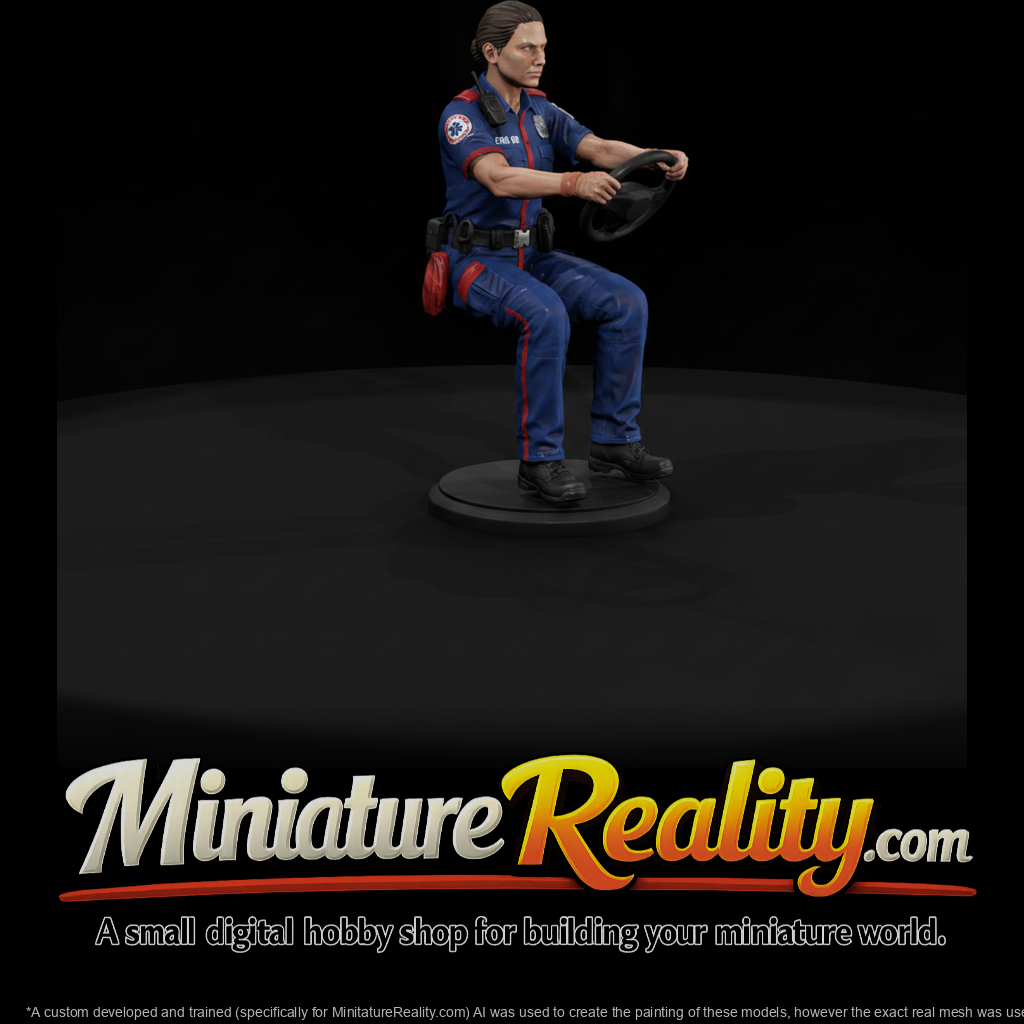 Seated Ambulance Driver EMT