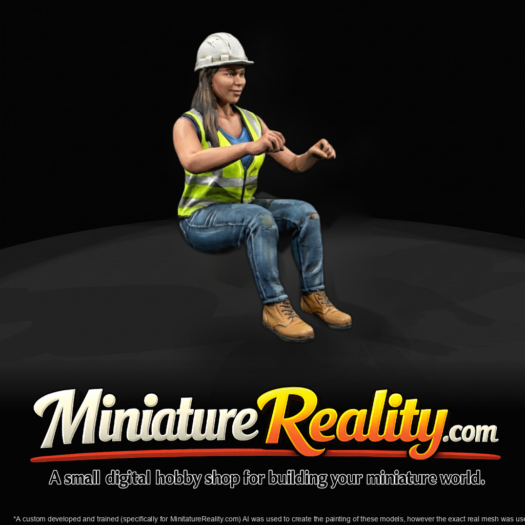 Seated Construction Worker on Break